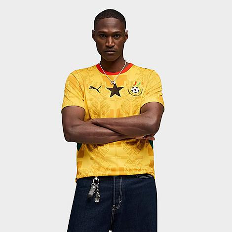 Men's Puma Ghana 2026 Away Replica Soccer Jersey in Sunny Yellow/Archive Gold Size: Medium | Finish Line (US)