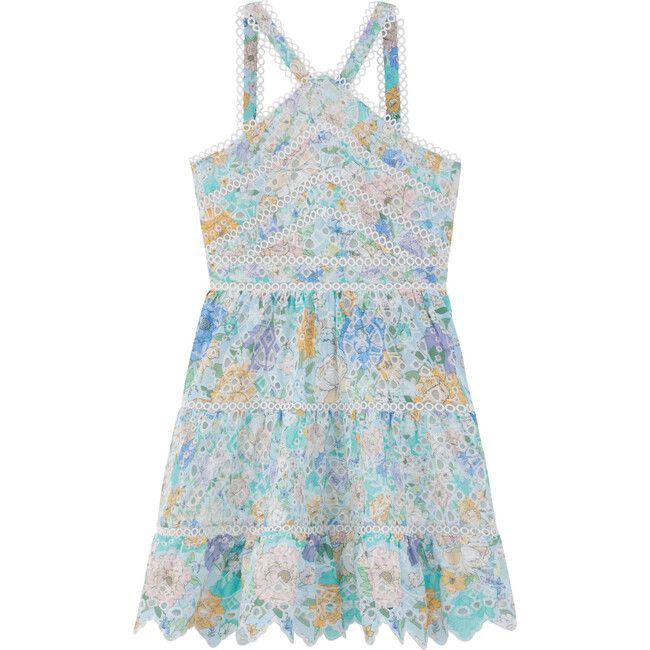 Azure Embroidered Dress, Floral | Maisonette