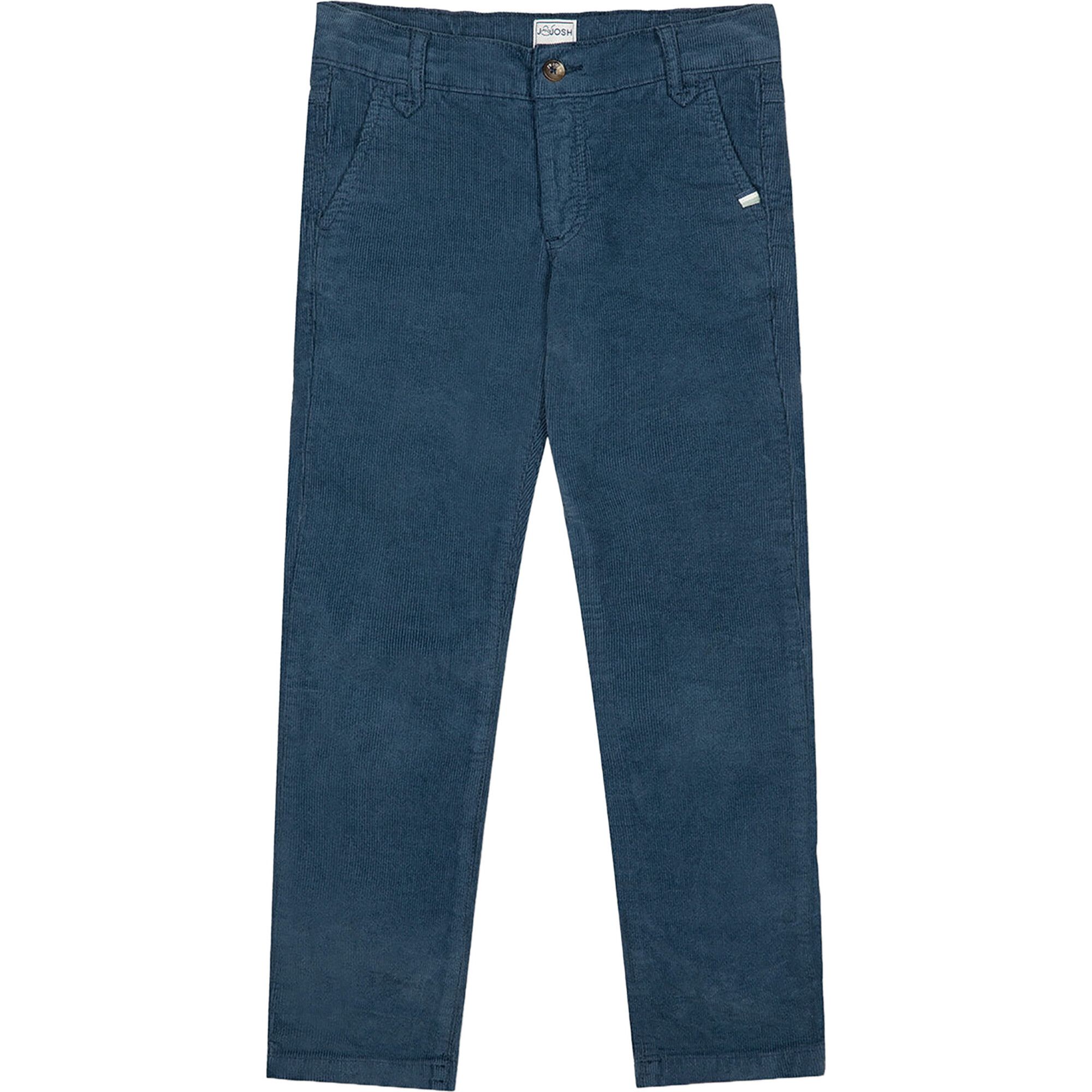 Regular Fit Corduroy Trousers, Blue Denim | Maisonette