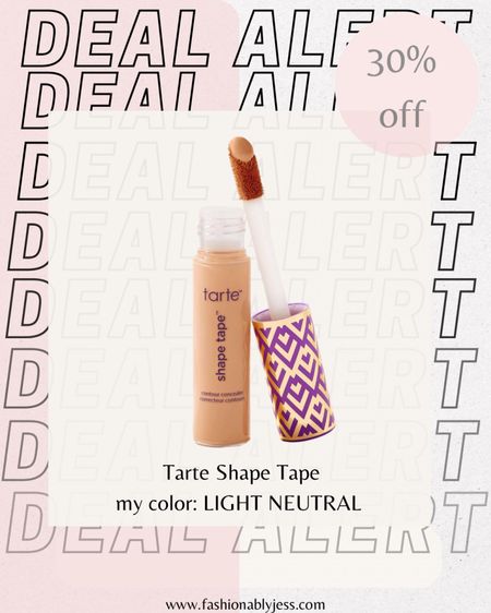 Loving this Tarte shape tape concealer now 30% off! 


#LTKSale 

#LTKover40 #LTKbeauty