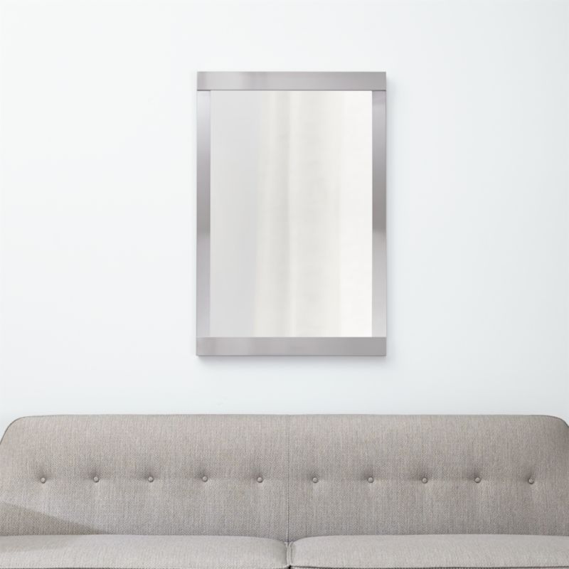 Colby Nickel Wall Mirror + Reviews | Crate and Barrel | Crate & Barrel