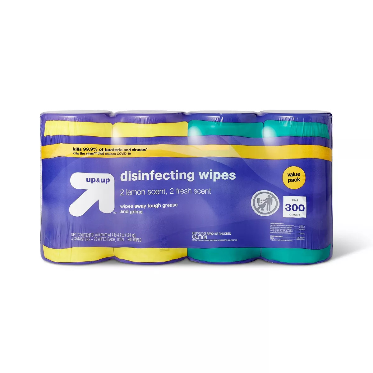Lemon and Fresh Scent Disinfecting Wipes - 300ct/4pk - up & up™ | Target