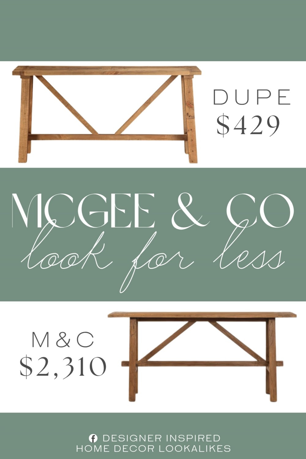 Inspired by McGee & Co Console Table. Farmhouse Console Table. Rustic Modern Entry Table. Reclaimed Wood Console Table. Wooden Console Table. Rustic Foyer Console. Rustic Oak Console Table. Natural Wood Console Table. 

Home more affordable option find copy cat similar look for less budget friendly affordable cheap cheaper beautiful pretty. Clearance sale coupon code discount code promo code luxury lookalike look a like Inspo inspiration inspired by idea ideas Love like these? I share multiple every day in my FB group.
#mcgeeandcoinspired #consoletable #entrytable #modernfarmhouse #rusticmodern #foyertable #furniturefinds #entrywayinspo #woodfurniture 

 #LTKHome
