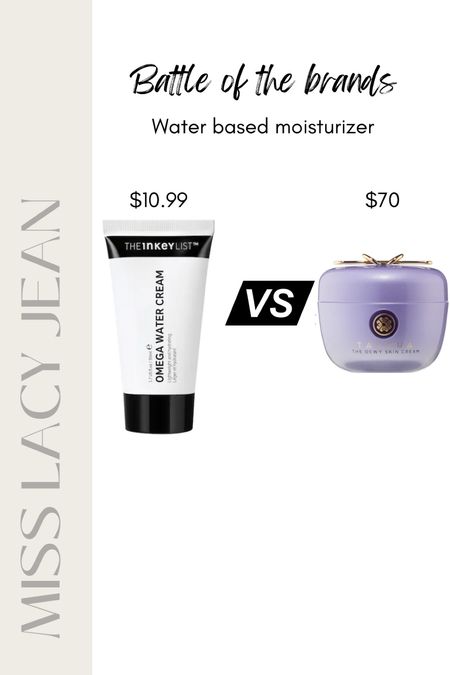 Battle of the brands
Skin care dupes
Save vs splurge
Water based moisturizer 

#LTKU #LTKbeauty #LTKFind