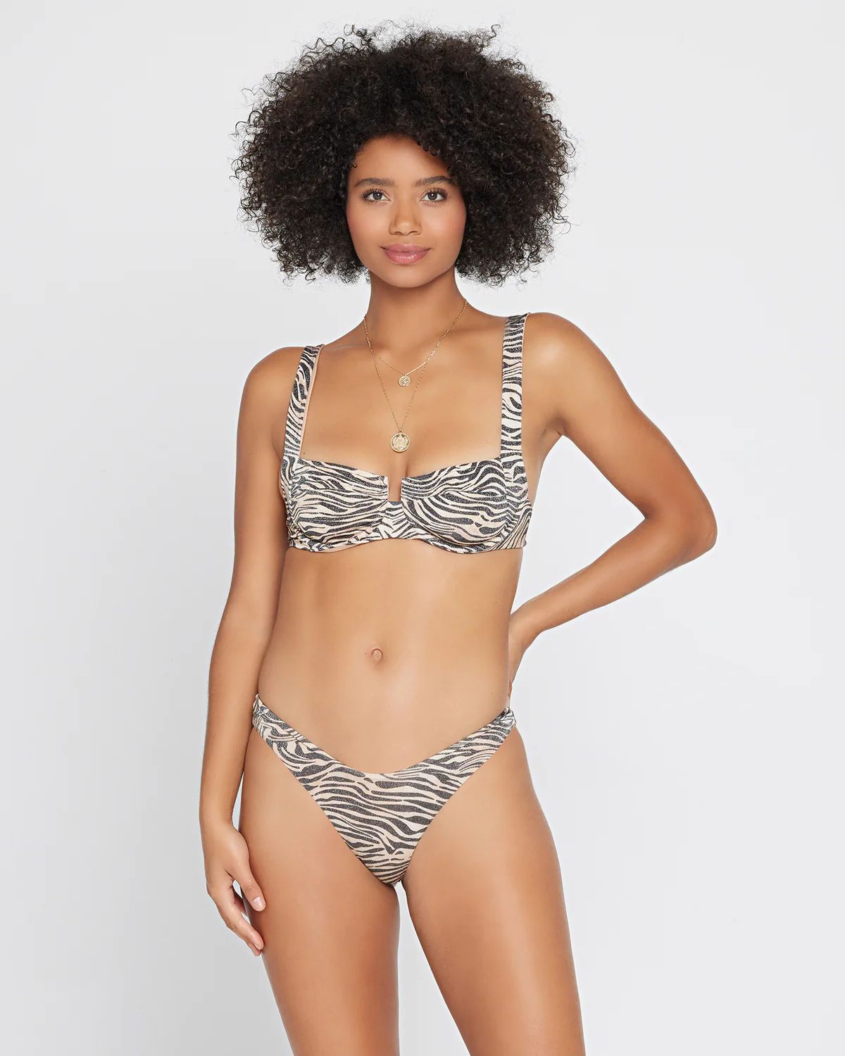 shimmer camellia bikini top | L*Space