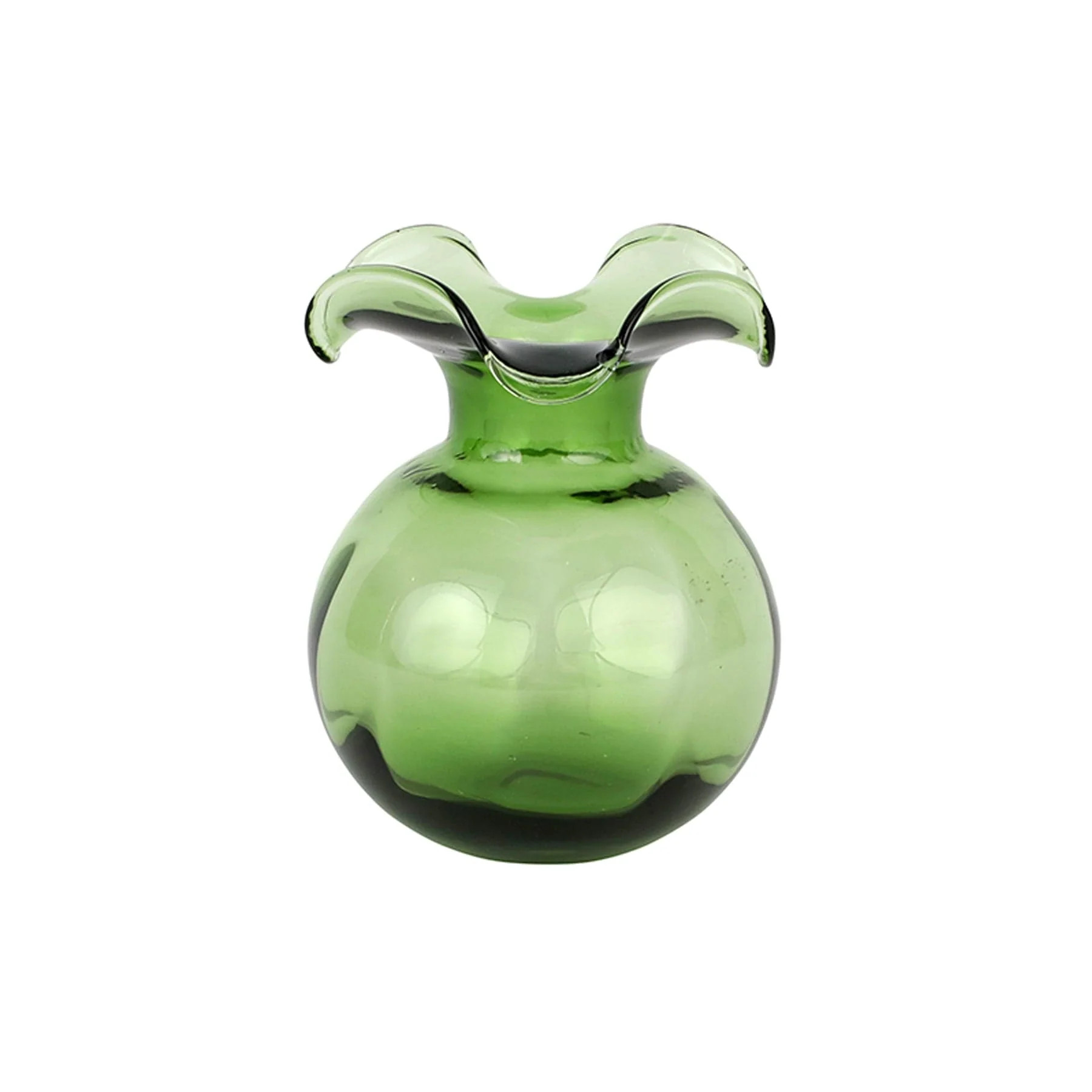 Hibiscus Glass Dark Green Bud Vase | VIETRI