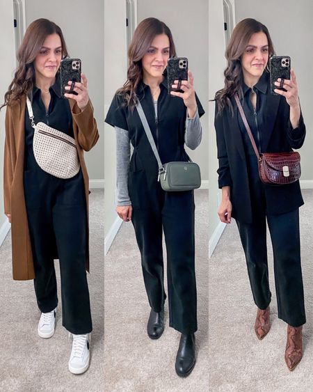 Ways to wear a utility jumpsuit for Fall! Jumpsuit is from Noble (wearing XS), I’ve linked similar. 

#LTKstyletip