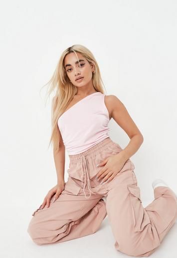 Missguided - Blush Seamless One Shoulder Slinky Bodysuit | Missguided (US & CA)