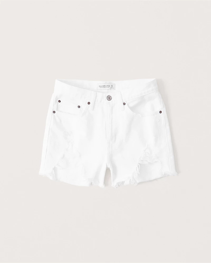 Mid Rise Boyfriend Shorts | Abercrombie & Fitch (US)