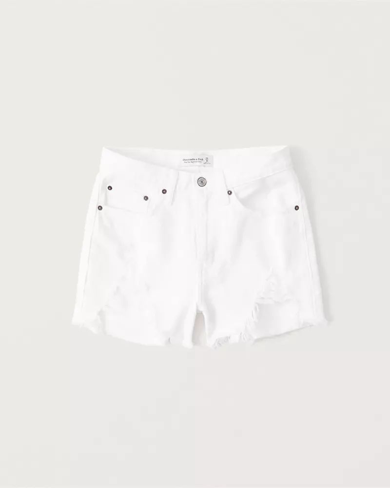 Mid Rise Boyfriend Shorts | Abercrombie & Fitch (US)