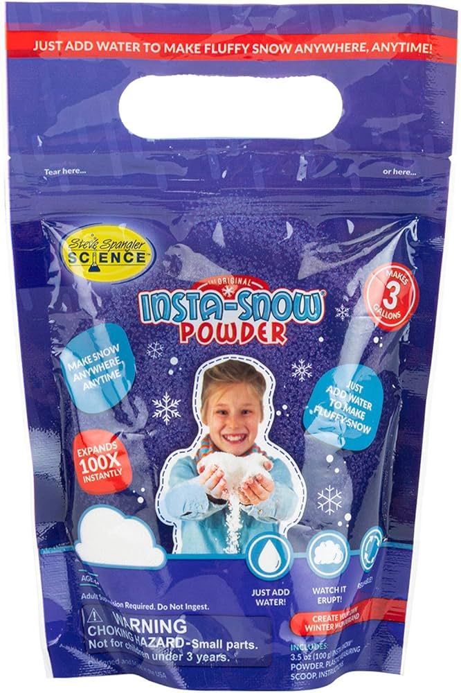 Steve Spangler Science-855500 Insta-Snow Powder,3.5 oz–Fun Science Kits for Kids, Simple and Sa... | Amazon (US)