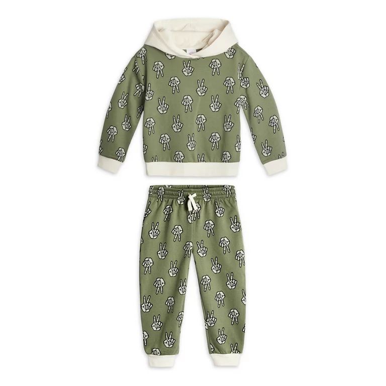 Wonder Nation Toddler Boys or Girls Halloween Fleece Outfit Set, 2-Piece Set, Sizes 2T-5T | Walmart (US)