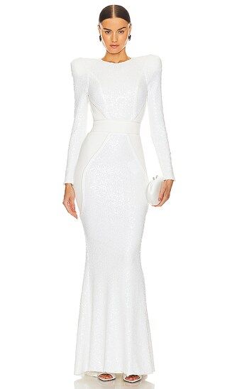 Super Rad Sequin Gown in White | Revolve Clothing (Global)