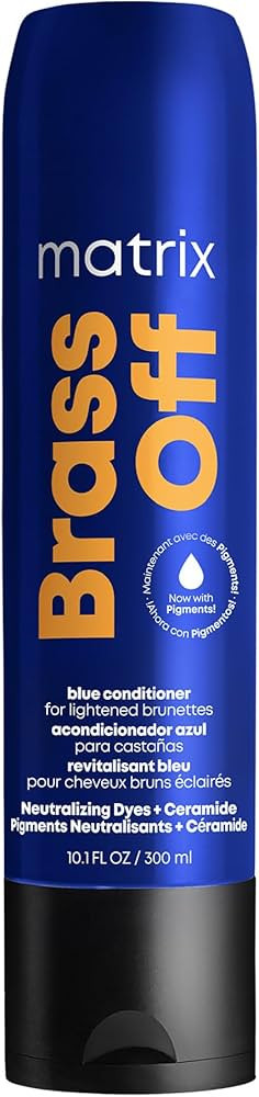 Matrix Brass Off Blue Conditioner - Tones and Removes Brassy Orange Undertones, Pigmented Conditi... | Amazon (US)