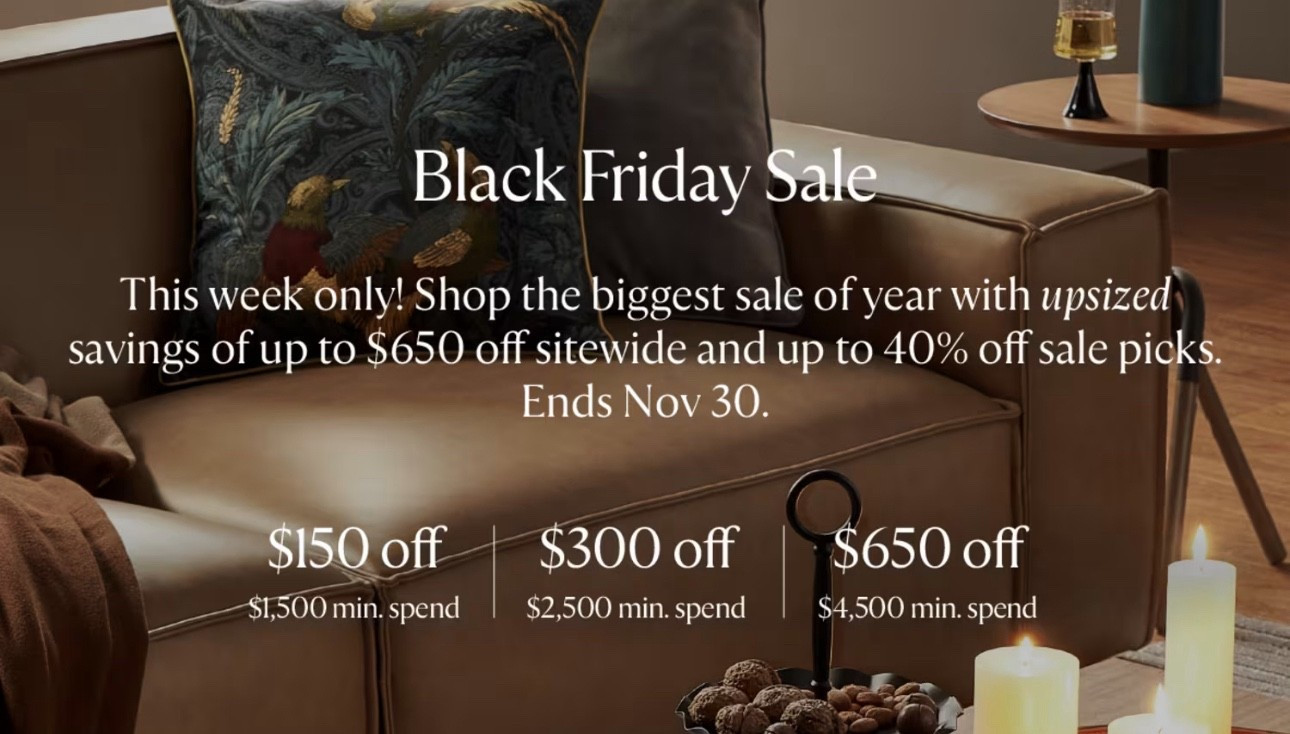 Castlery—-Black Friday Furniture Sale!!!

#LTKHome #LTKCyberWeek #LTKSaleAlert