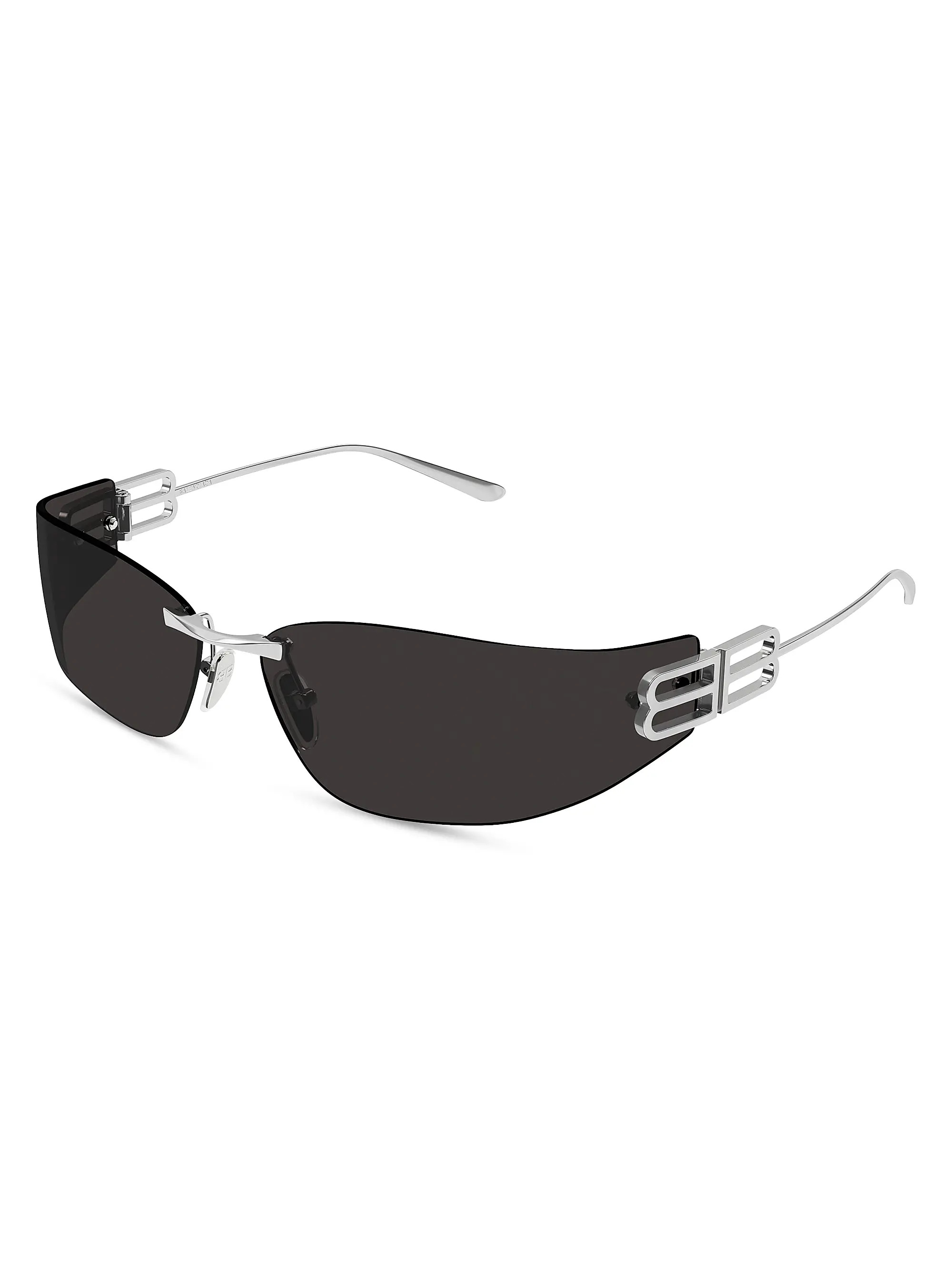 Balenciaga Gossip 76MM Rectangular Sunglasses | Saks Fifth Avenue | Saks Fifth Avenue