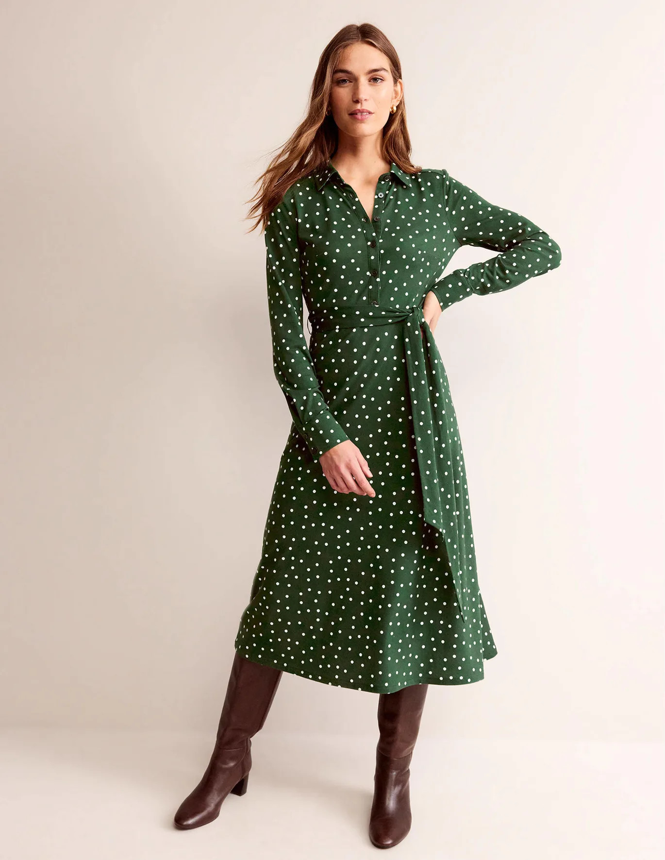 Laura Jersey Midi Shirt Dress | Boden (US)