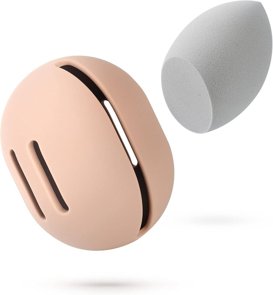 FERYES Makeup Sponge Holder with Makeup Sponge– Eco-Friendly Silicone Beauty Make Up Blender Ca... | Amazon (US)