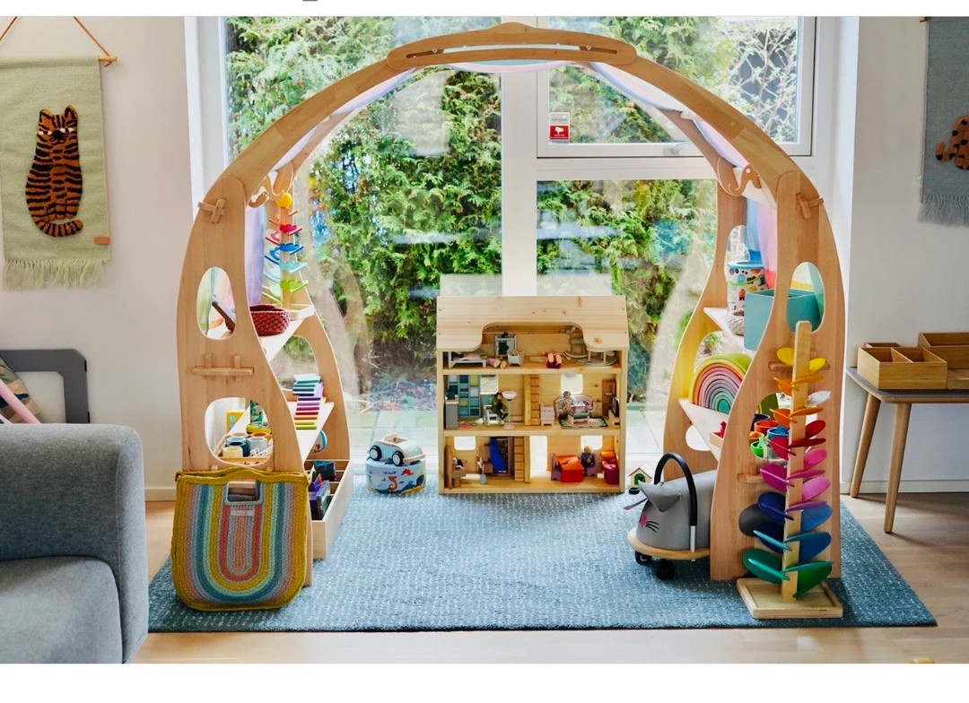 Waldorf Playstand Christmas Kids Gifts 1st Birthday Playtent Indoor Playground Wooden Shelf Playh... | Etsy (US)