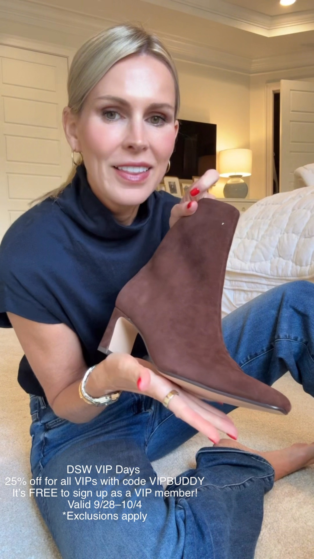 You guys have been loving my DSW finds, so I’m keeping them coming! 🤎 The chocolate suede booties are the perfect neutral for date night or the office, and these ballet flats were one of my top sellers last year for a reason! So comfortable, and I LOVE the new chocolate color.

DSW VIP Days are here! All VIP members can get 25% off with code VIPBUDDY, and it’s FREE to sign up. Offer valid 9/28–10/4. *Exclusions apply.

Everything I shared is linked here along with a few others i’m loving!@DSW #MyDSW #ad

#LTKstorytime #LTKSeasonal #LTKWorkwear