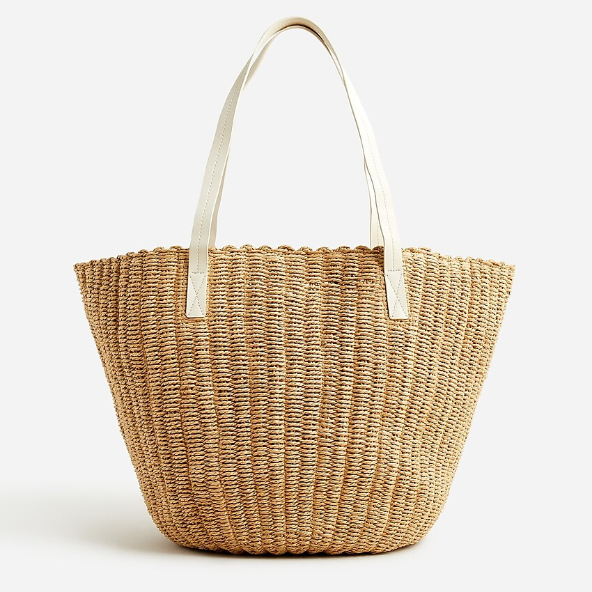 Woven straw market tote | J. Crew US