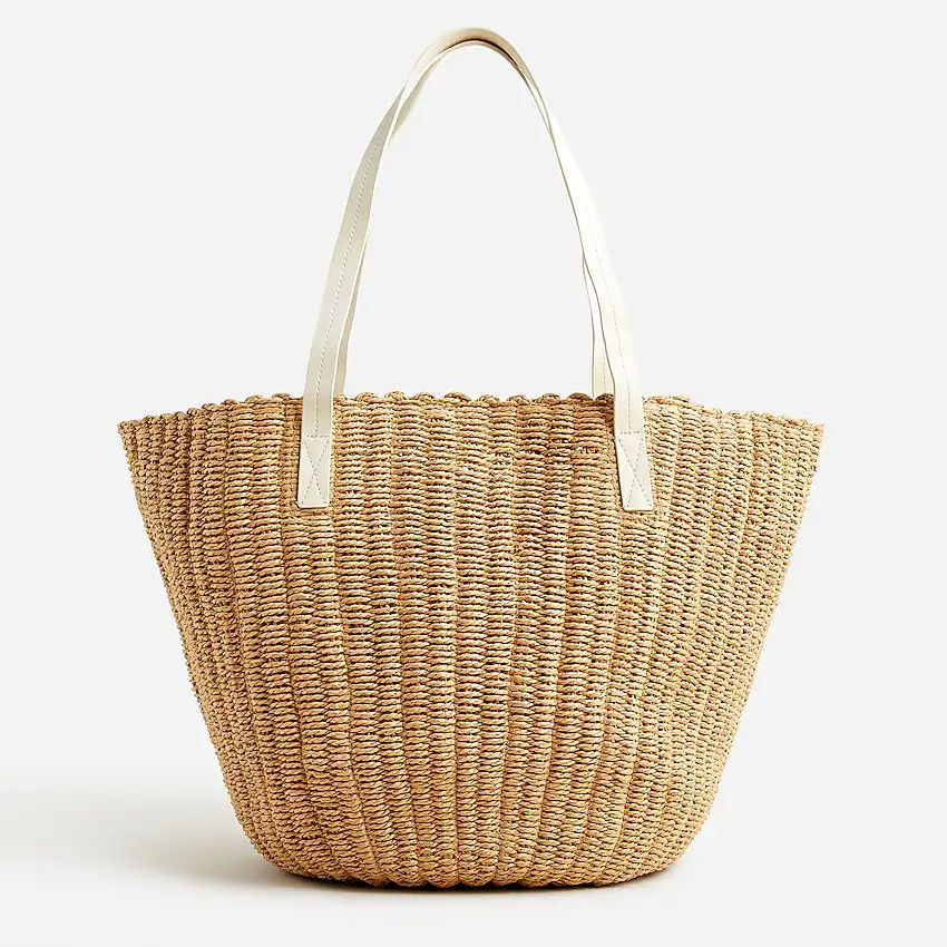 Woven straw market tote | J.Crew US