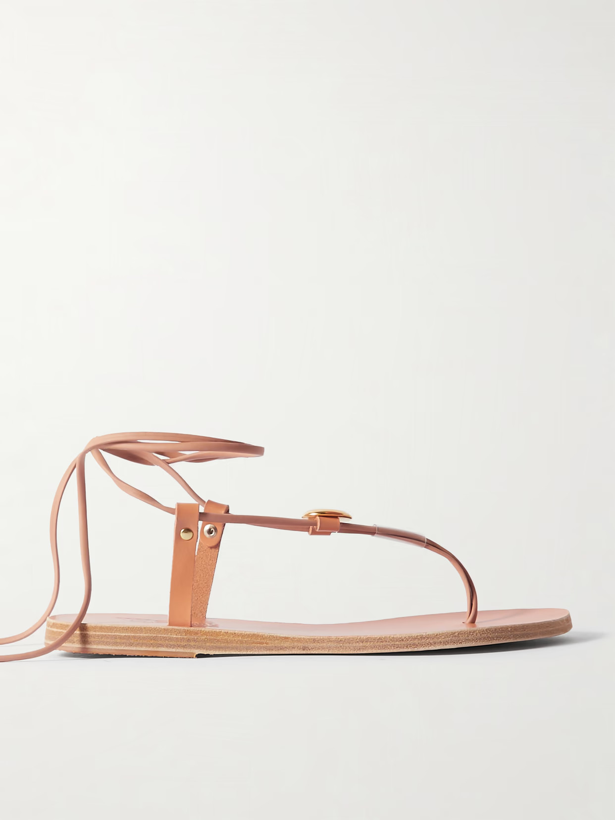 Ancient Greek Sandals - Persephone Embellished Leather Sandals - Beige | NET-A-PORTER (UK & EU)