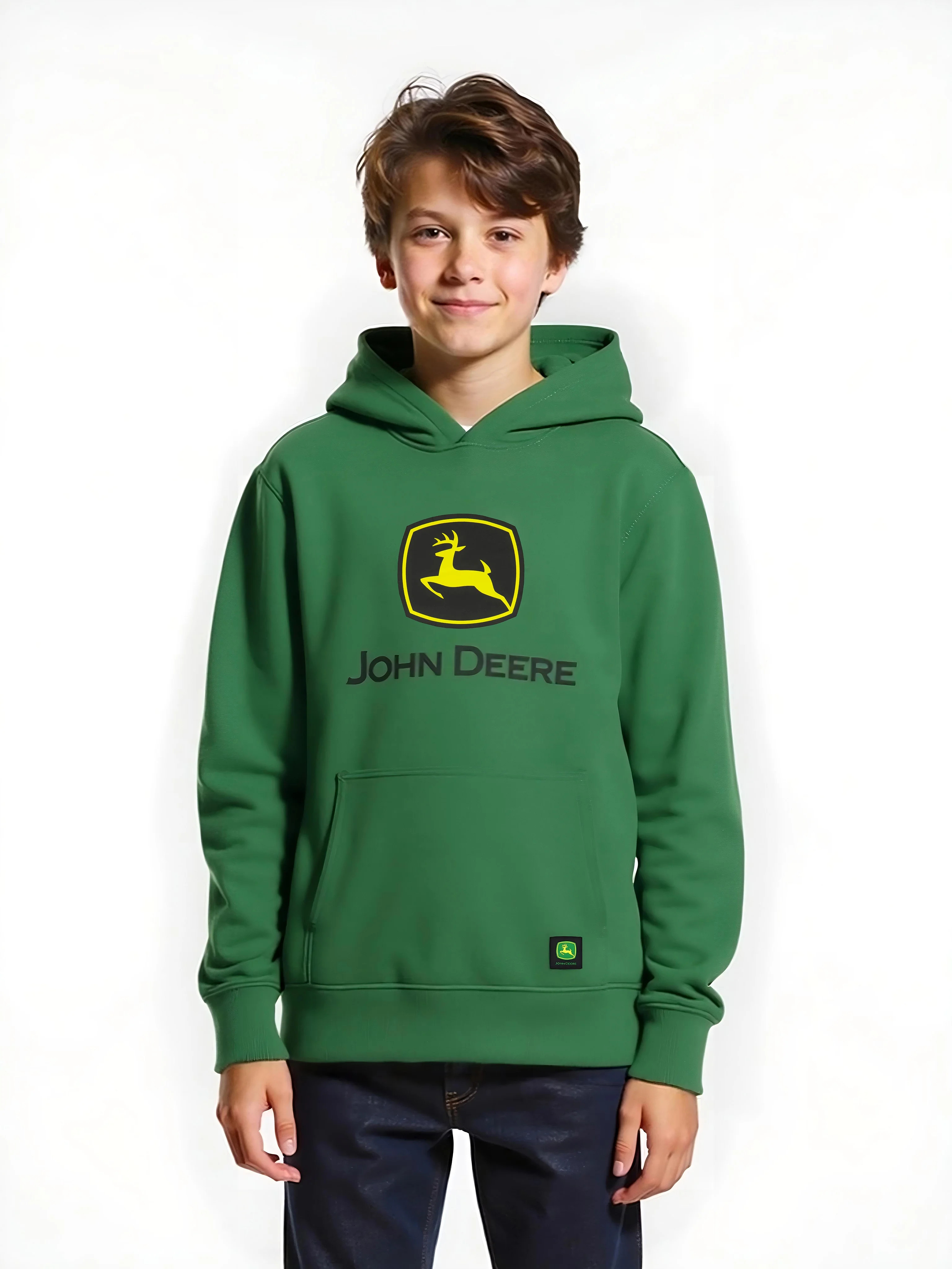 John Deere Boys Graphic Fleece Long Sleeve Hoodie, Sizes 4-18 - Walmart.com | Walmart (US)