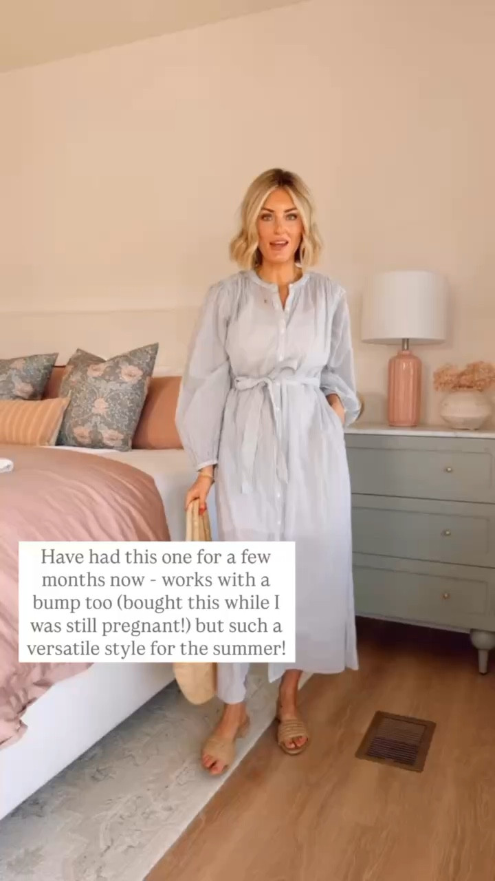 I am obsessed with this tie waist dress- I have it in two colors! The cut is bump friendly and the handy waist tie adds easy waist definition! Wear it on its own or as a cover up for versatile options. Wearing size XS 

Loverly grey, summer spring outfit ideas, timeless women’s button maxi dress, Target style finds, affordable spring capsule 2026

#LTKWorkwear #LTKSeasonal