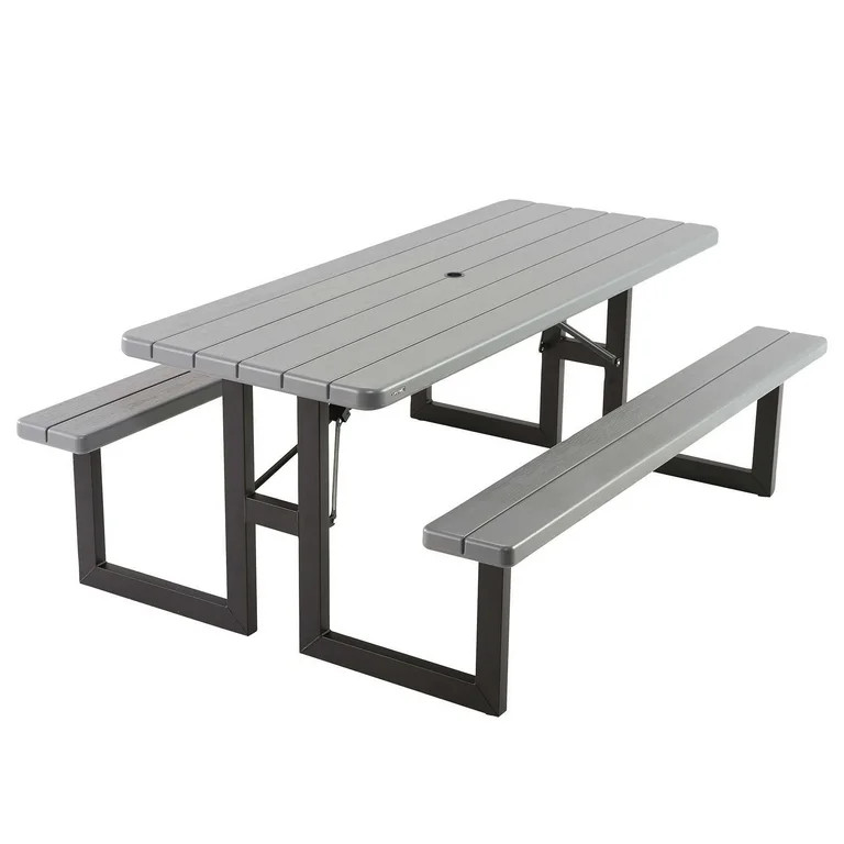 Lifetime 6-Foot Craftsman Outdoor Polyethylene Folding Picnic Table - Walmart.com | Walmart (US)