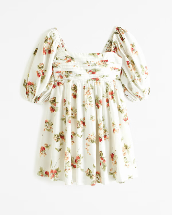 Emerson Poplin Puff Sleeve Mini Dress | Abercrombie & Fitch (US)