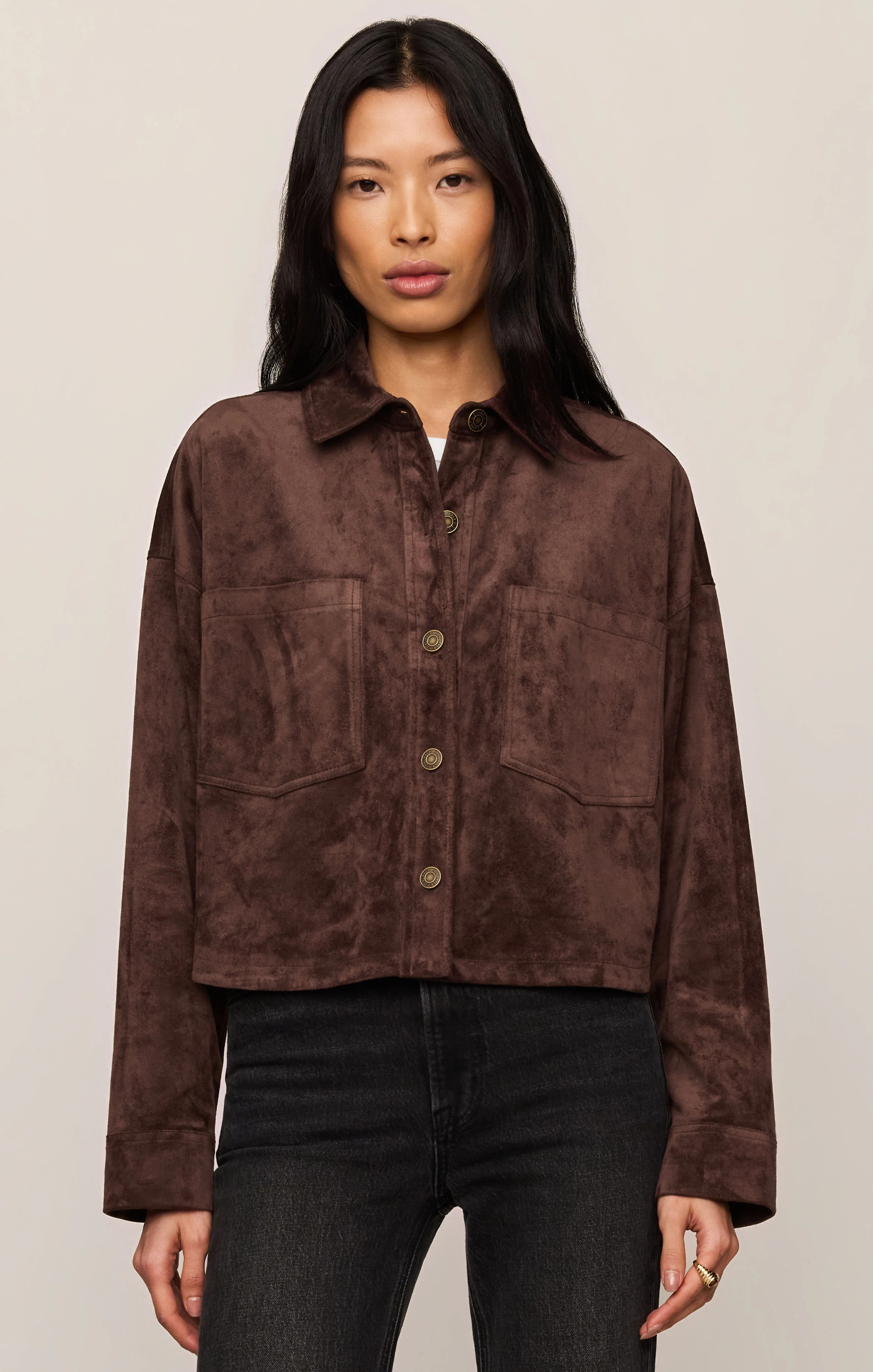 All Day Cropped Suede Jacket Monstera / Large | Z Supply