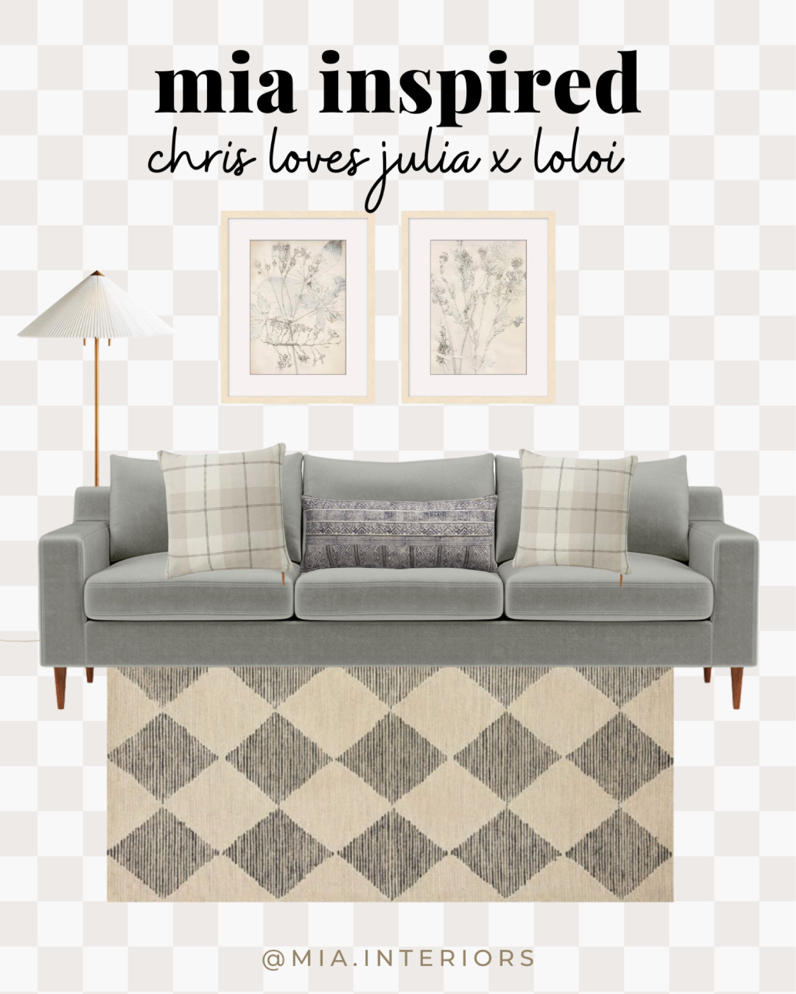 Mia Inspired living space with my Chris Loves Julia x Loloi picks!

#miainspired #livingroom #livingroomdecor #sofa #falldecor #arearug #wallart #floorlamp 

#LTKhome #LTKstyletip #LTKSeasonal