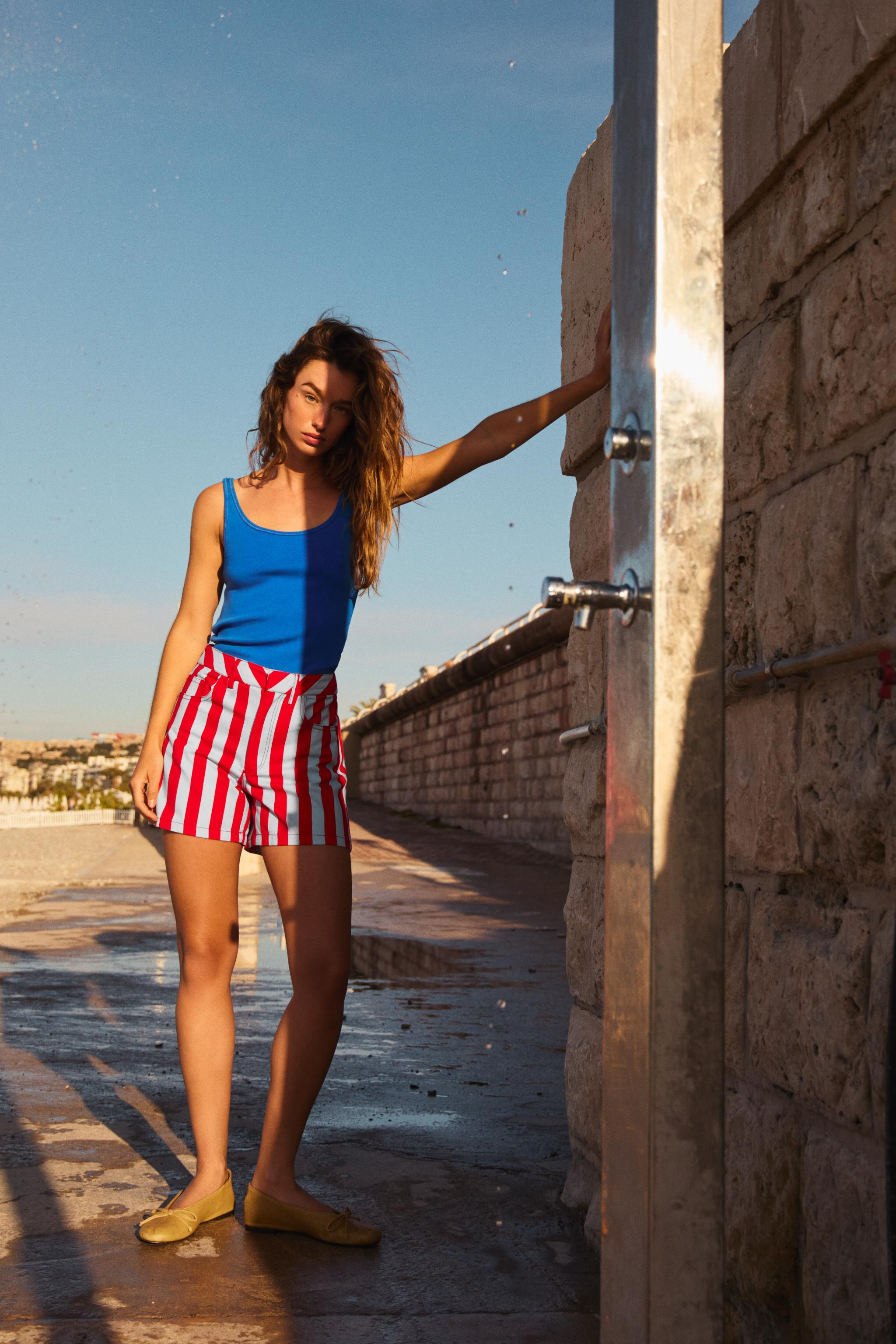STRIPED SHORTS | Zara Canada