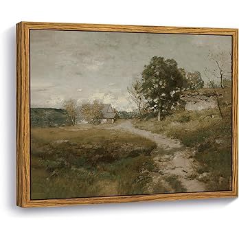 InSimSea Framed Canvas Wall Art for Living Room Bedroom Decor, Vintage Outskirts Painting Prints ... | Amazon (US)