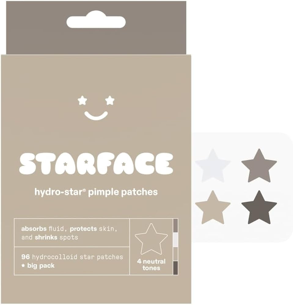 Starface Earth Star BIG PACK, Hydrocolloid Pimple Patches, Absorb Fluid and Reduce Redness, Cute ... | Amazon (US)