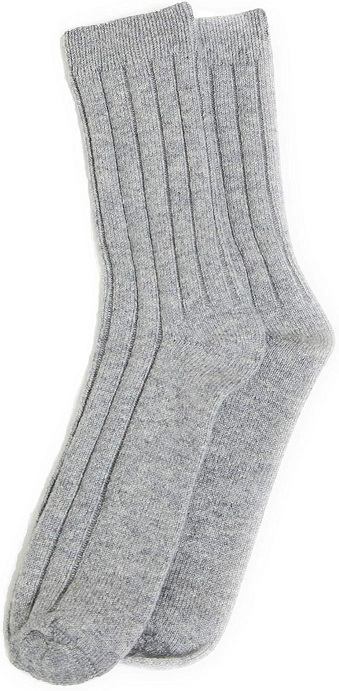 State Cashmere Unisex 100% Pure Cashmere Super Soft Bed Cuff Socks | Amazon (US)