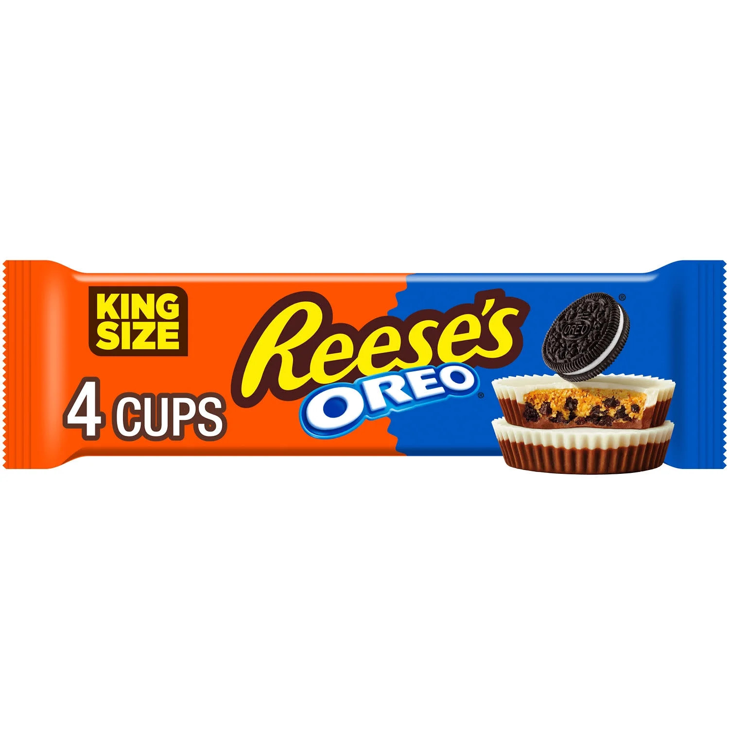 Reese's OREO Milk Chocolate and White Creme King Size Peanut Butter Cups Candy, pack 2.8 oz | Walmart (US)