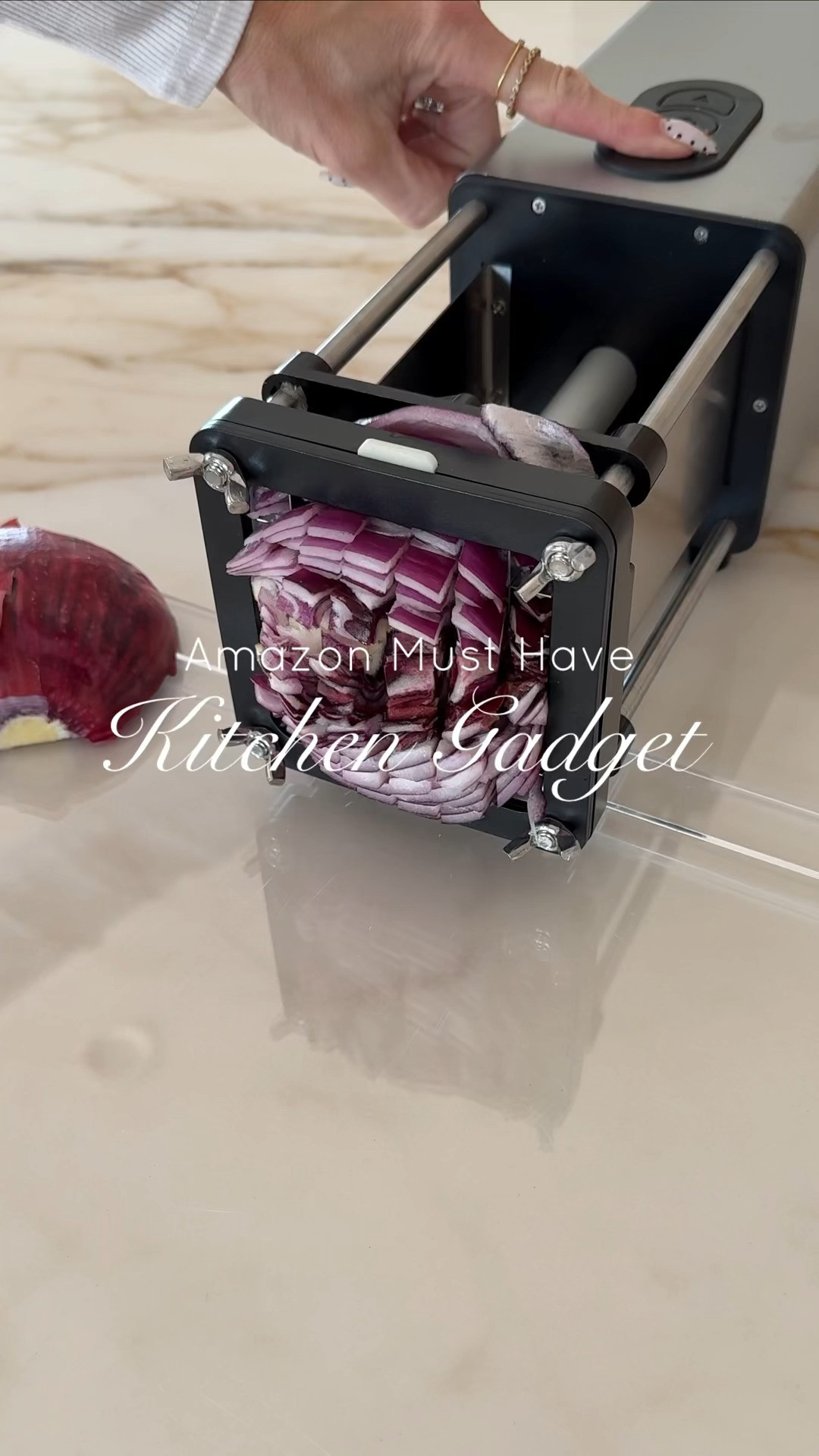 This commeicial-gradestyle chopper makes meal prep so much faster. Perfect for homemade fries, onions, cucumbers, apples, and so much more. I love that everything comes out super even, it saves so much time when cooking or hosting, and it’s surprisingly easy to clean too.  

 #LTKfoodie #LTKHome