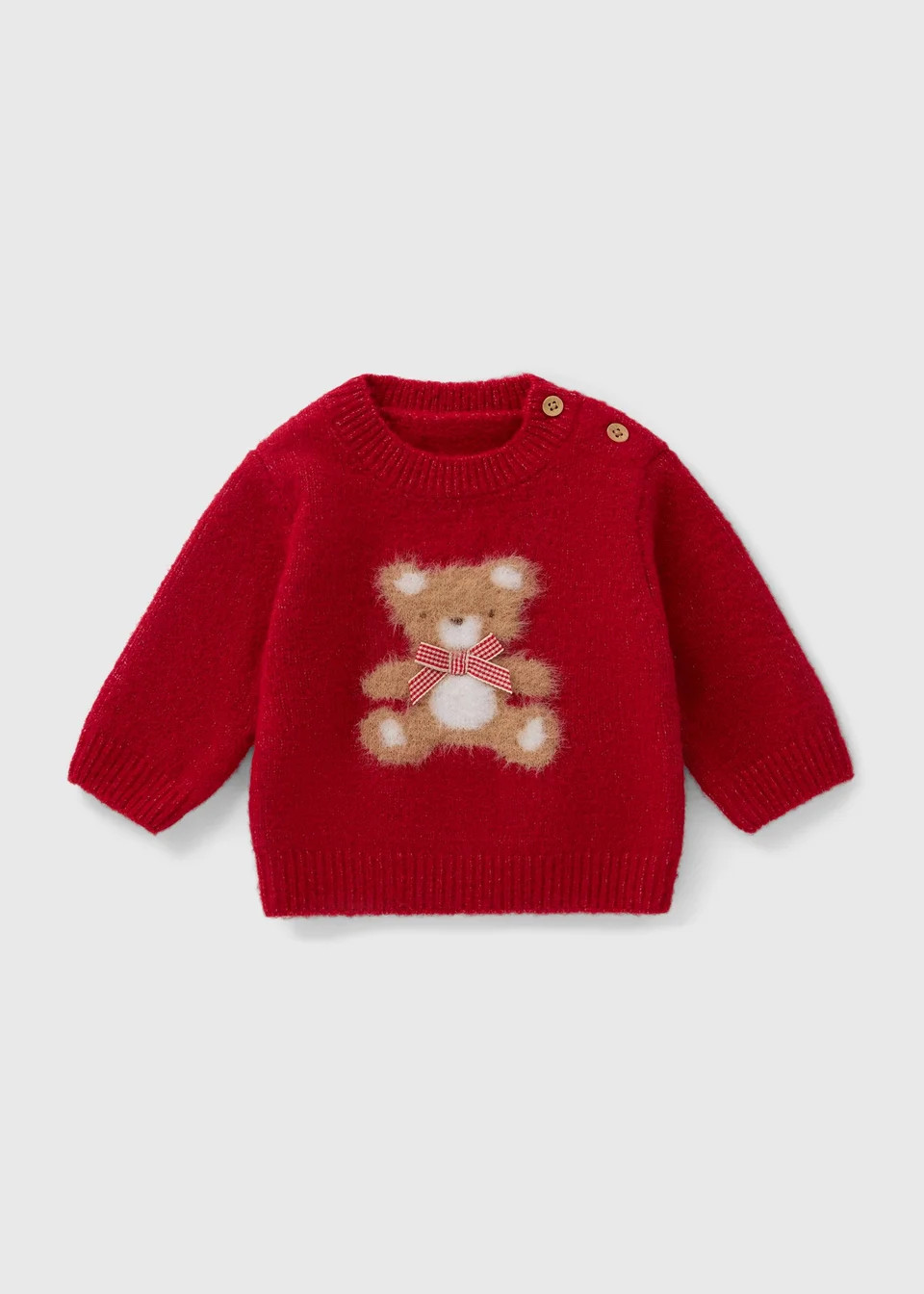 Baby Red Bear Bow Jumper (Newborn-23mths) | Matalan (UK)
