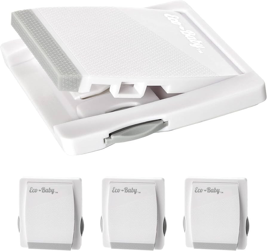 Eco-Baby Sliding Door Lock, 4 Pack Child Proof Safety Window Locks for Glass Doors (Grey) | Amazon (US)