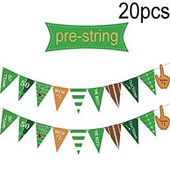 Sport Theme Football Flags Banners Decoration, Football Party Sign Decorations for Happy Birthday Pa | Walmart (US)
