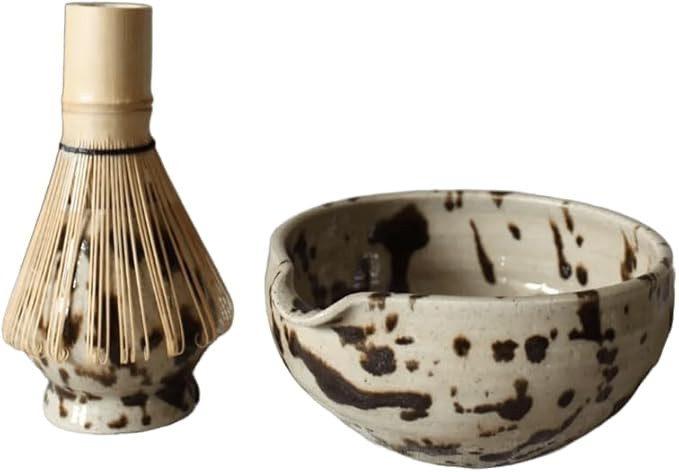 Handmade Nordic Style Matcha Bowl, Speckled Ceramic Chawan for Tea Rituals, 1–2 Cup Stoneware B... | Amazon (US)