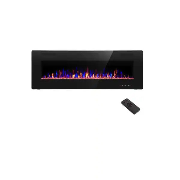 Electric Fireplace Heater Recessed Wall-mounted w/ RC (750-1500W) - Bed Bath & Beyond - 32875209 | Bed Bath & Beyond