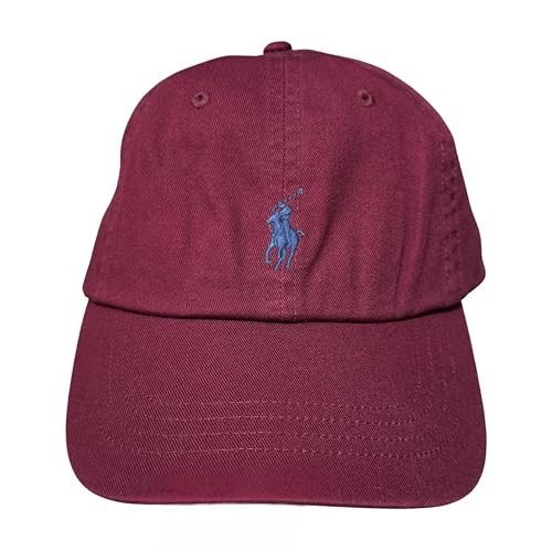 POLO RALPH LAUREN Men's Cotton Chino Baseball Cap Wine Navy | Amazon (US)