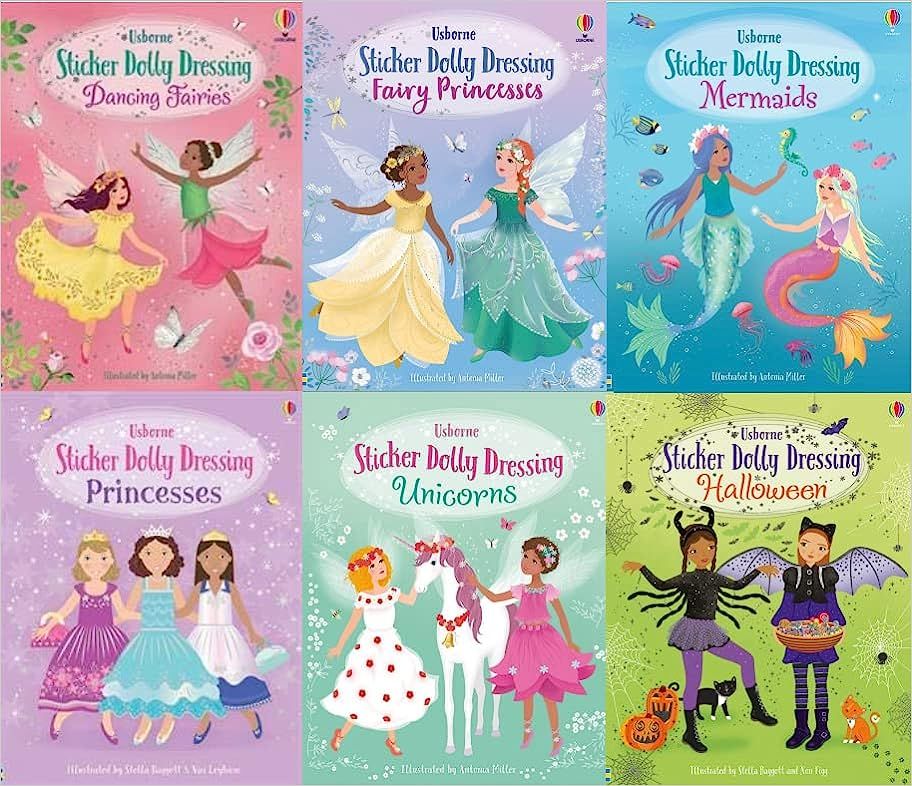 Sticker Dolly Dressing 6 Books Collections (Dancing Fairies, Fairy Princesses, Mermaids, Princess... | Amazon (US)
