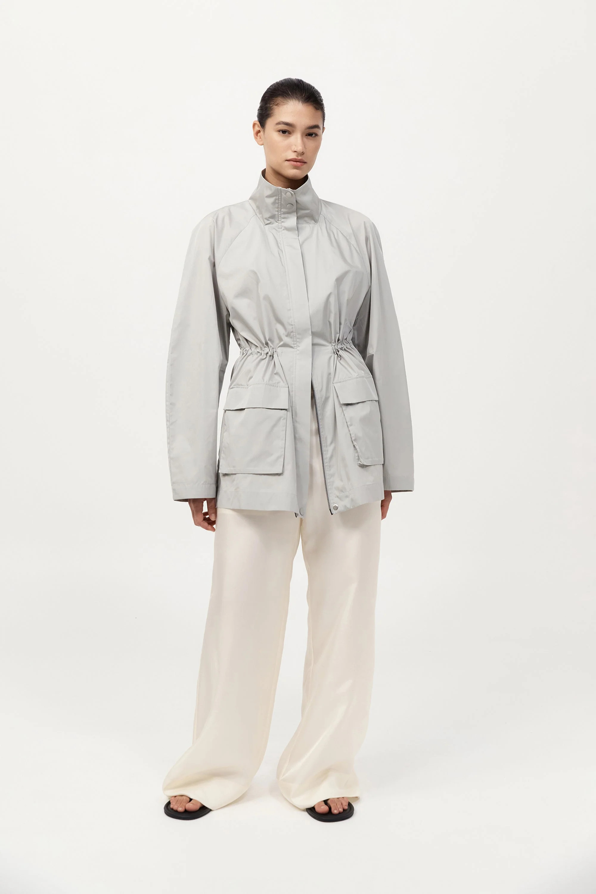 Paper Taffeta Parka - Silver | St. Agni (US, UK, EU)