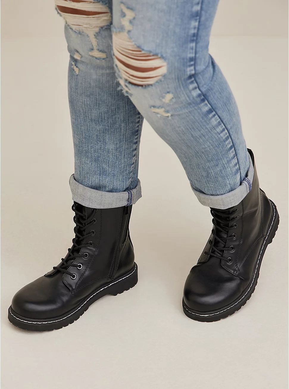 Stevie Lace-Up Combat Boot (WW) | Torrid (US & Canada)