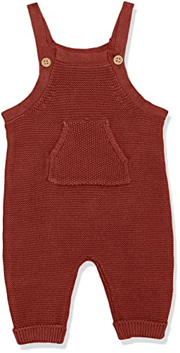 little planet by carter's unisex-baby Organic Cotton Sweater Knit Overalls, Chili Copper, 3 Months | Amazon (US)