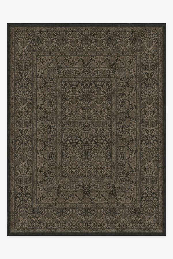 Morris & Co. Bluebell Soft Black Tufted Rug | Ruggable